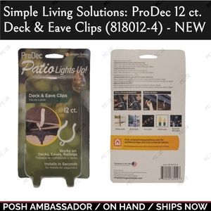 Simple Living Solutions: ProDec, 12 ct Deck & Eave Clips (818012-4) - NEW